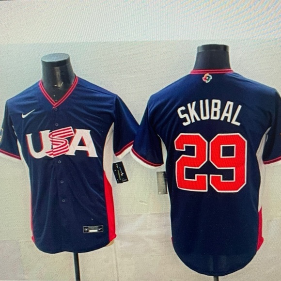❣️Tarik Skubal Navy Stitched Jersey